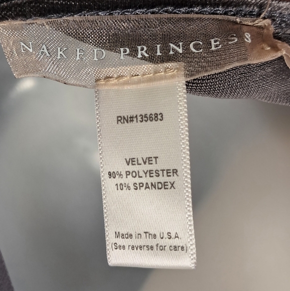 Naked Princess Velvet Jordana Bodysuit Size L Never Worn - Picture 3 of 3